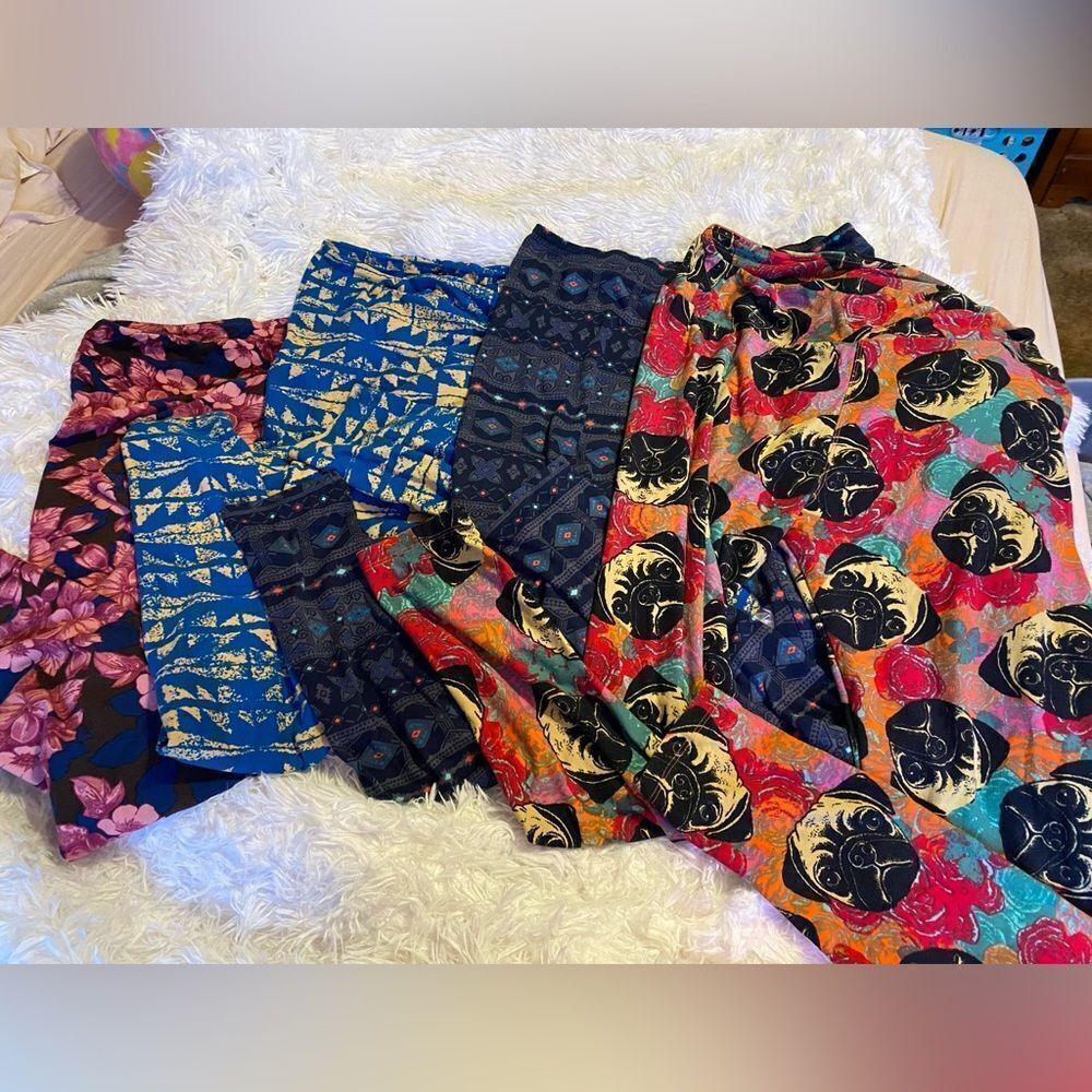 (2) Pair Lularoe Leggings (Tall & Curvy), (1) Pair Lularoe-like Leggings